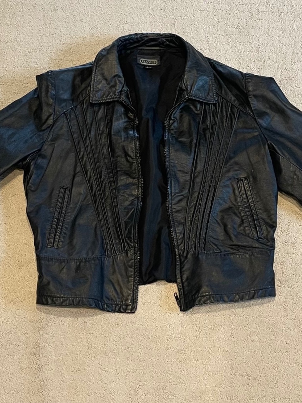 Women's Vintage 80/70s Bus Stop Leather Jacket